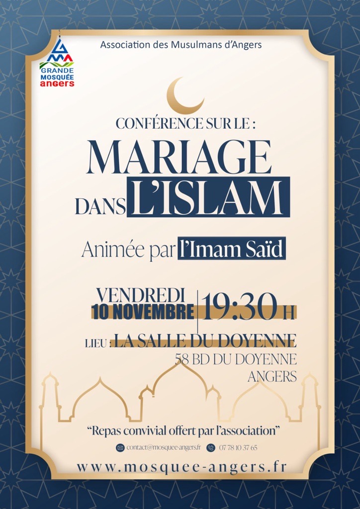 Conférence sur : Mariage dans l’islam